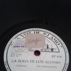 Discos de pizarra: DISCO GRAMFONO DE LA BODA DE LUIS ALFONSO- LA LEYENDA DEL BESO -. Lote 39995279