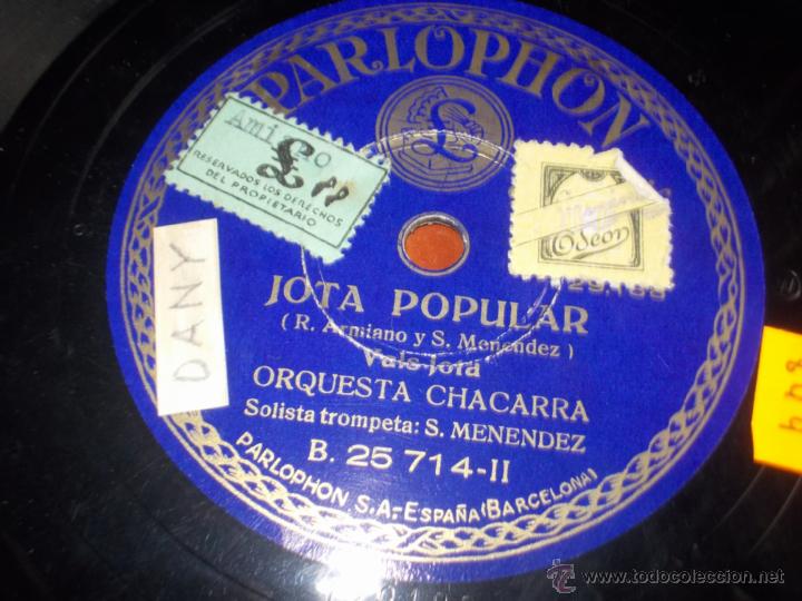 Discos de pizarra: disco parlophon Jota popular y lamentos gitanos - Foto 4