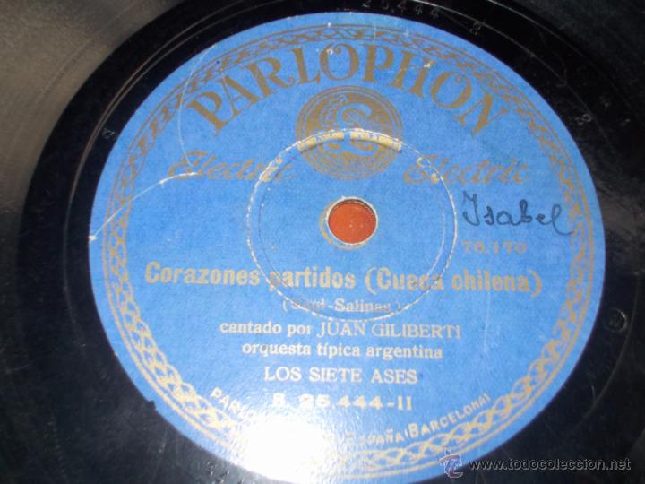 Discos de pizarra: disco parlophon piedad y corazones partidos - Foto 1
