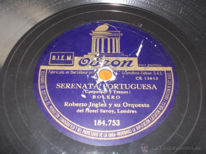 Discos de pizarra: disco odeon Mi loco corazon y serenata portuguesa - Foto 1