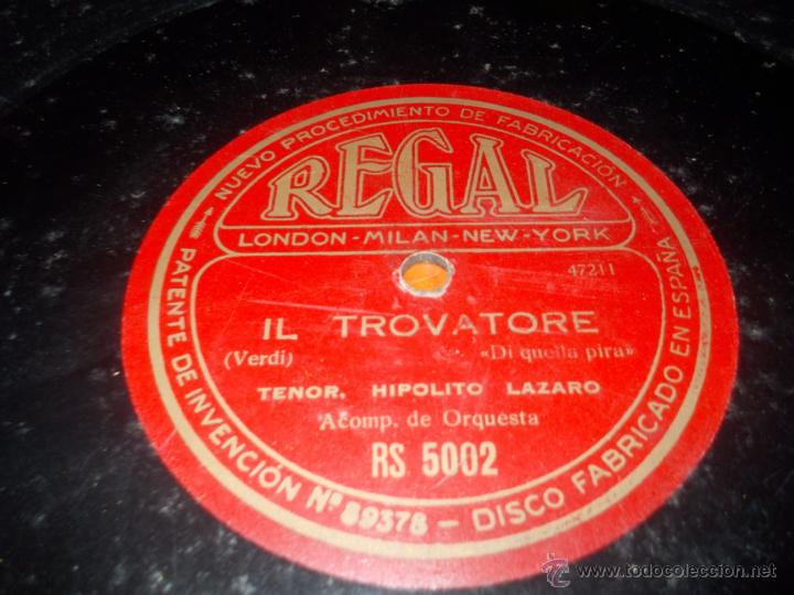 Discos de pizarra: Disco Regal IL trovatore - Foto 3