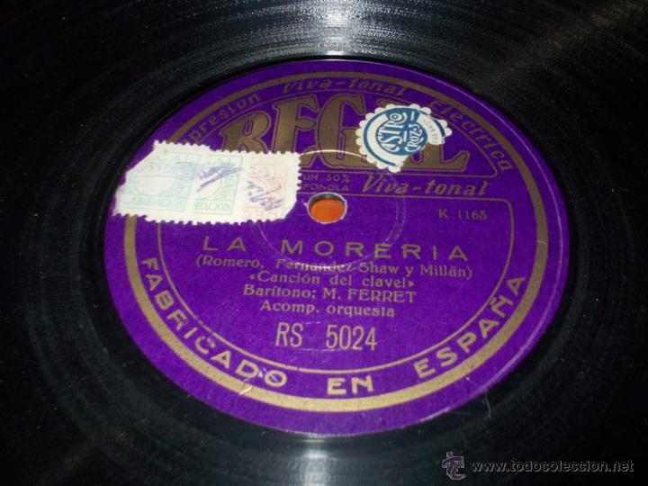 Discos de pizarra: Disco Regal La moreria - Foto 3