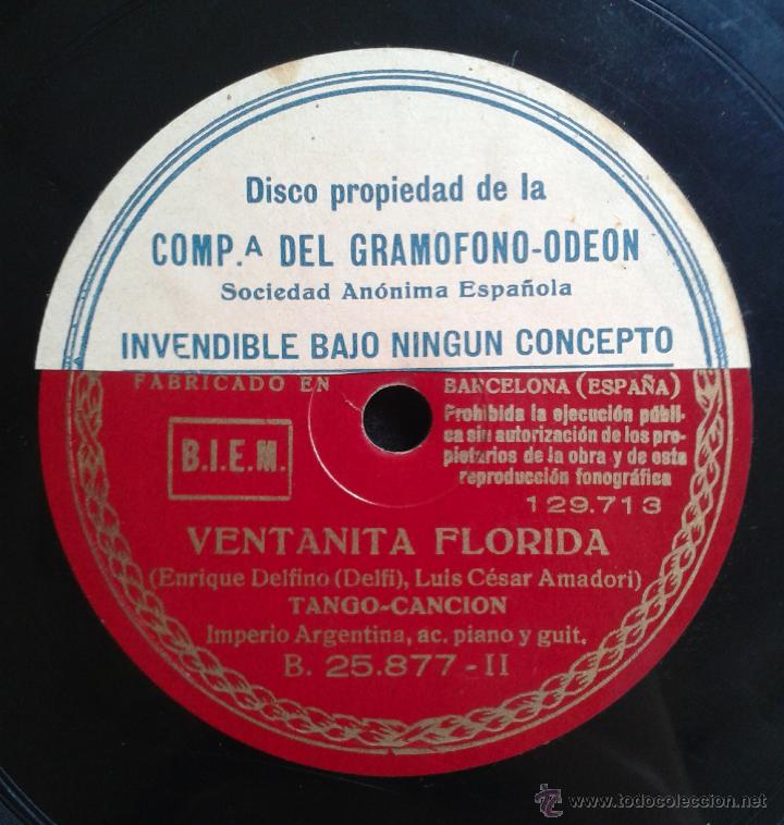 Discos de pizarra: Imperio Argentina - Morucha / Ventanita Florida - Foto 2