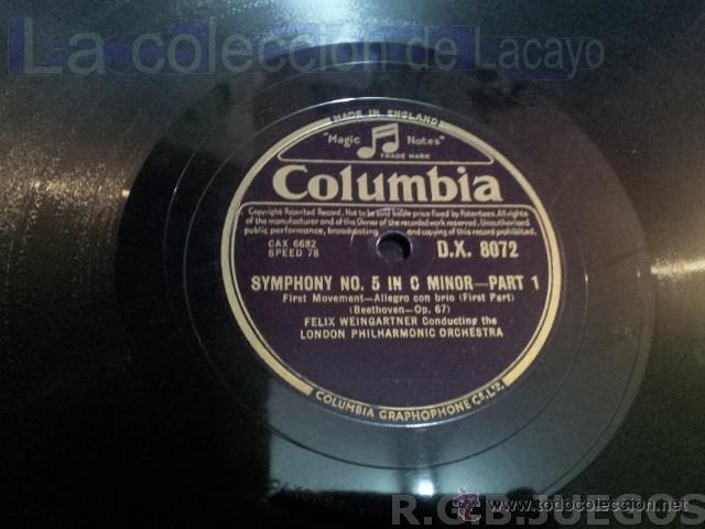 Discos de pizarra: COLECCION 4 DISCOS PIZARRA SYMPHONY N 5 EN C MENOR - Foto 2