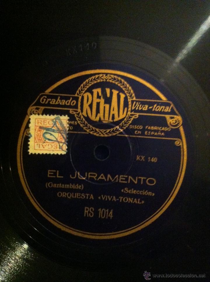 Discos de pizarra: Lote de 4 discos de pizarra rotos. - Foto 4