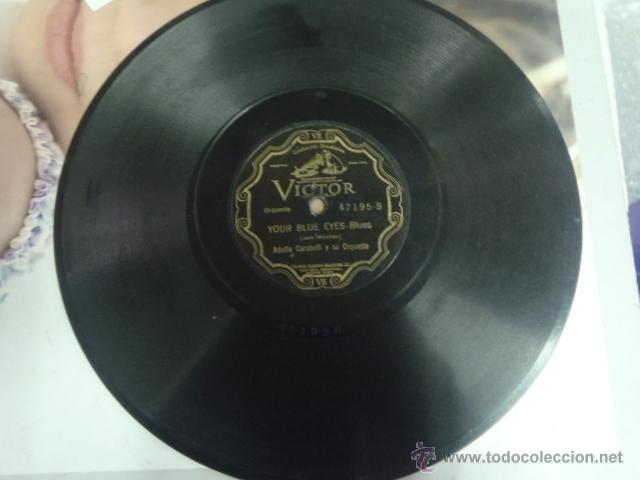 Discos de pizarra: DISCO DE PIZARRA MARICARMEN Y ANGELILLO AMOR GITANO,AL SON DE MI PASODOBLE X - Foto 1