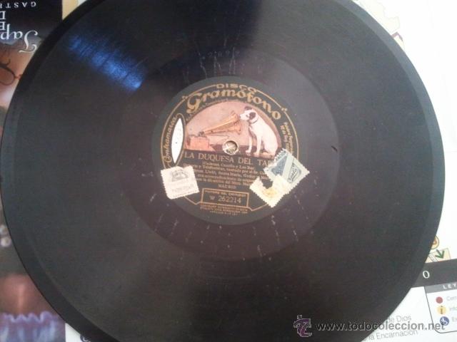 Discos de pizarra: LA DUQUESA DEL TABARIN  DISCO GRAMOFONO DISCO DE PIZARRA (LA DUQUESA DE TABARIN)SALIDA DE OCTAVIO Y - Foto 2