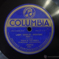 Discos de pizarra: LIGHT CAVALRY OVERTURE, PART. I Y II. ORQUESTA. COLUMBIA, DISCO DE PIZARRA. Lote 42917978
