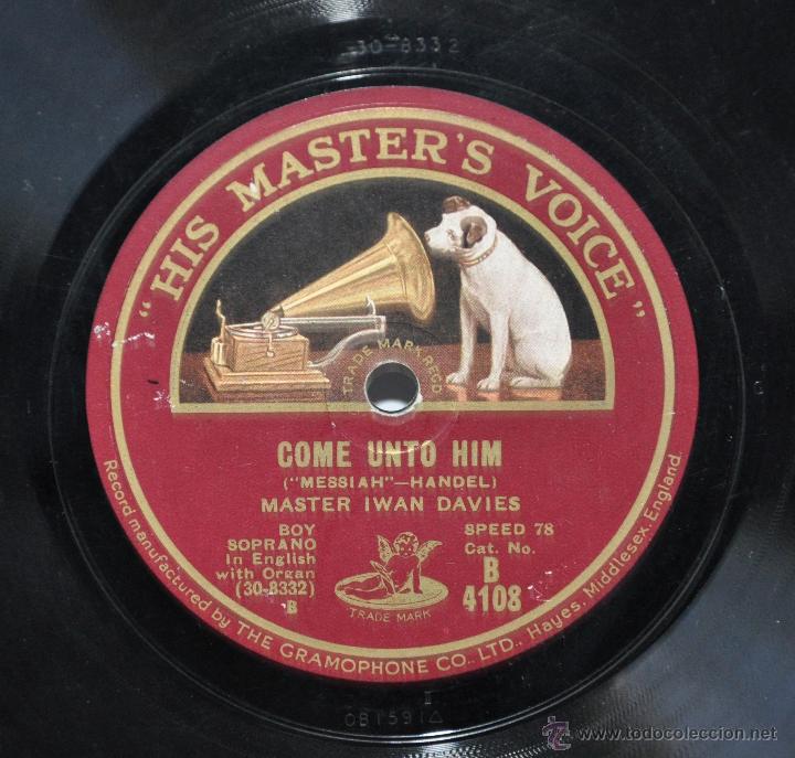 Discos de pizarra: Disco Gram&oacute;fono. Master Iwan Davies. Handel. N&ordm; 66 - Foto 3