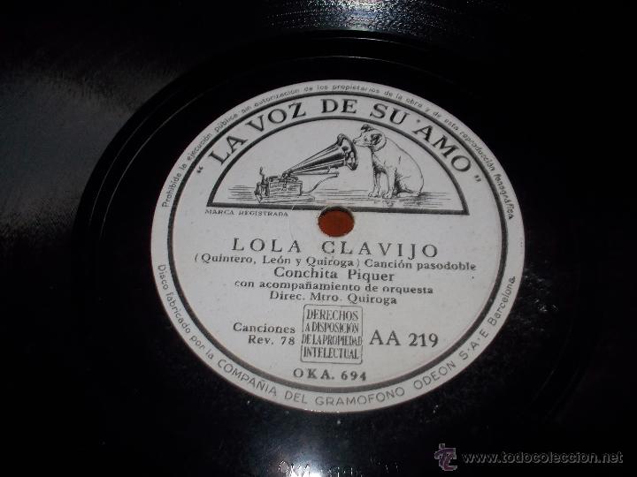 Discos de pizarra: Romance de la otra disco la voz de su amo AA219 - Foto 1