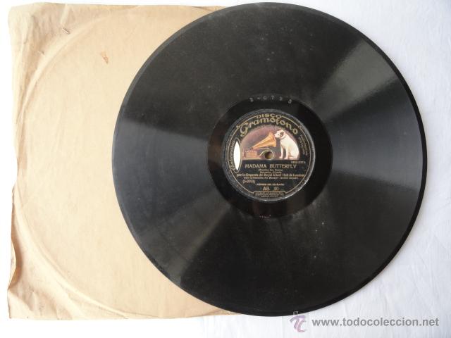 Discos de pizarra: DISCO DE PIZARRA LA VOZ DE SU AMO. MADAME BUTTERFLY. - Foto 1