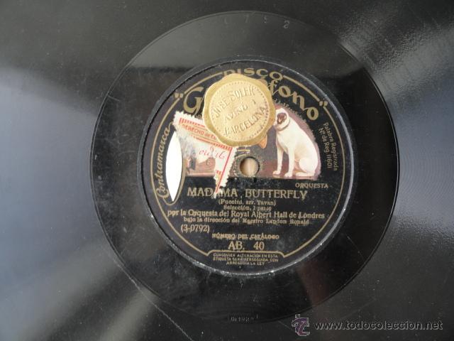 Discos de pizarra: DISCO DE PIZARRA LA VOZ DE SU AMO. MADAME BUTTERFLY. - Foto 3