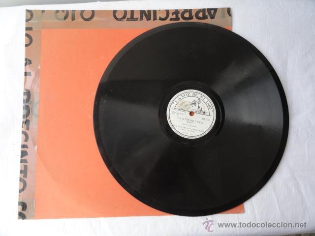 Discos de pizarra: DISCO DE PIZARRA LA VOZ DE SU AMO. TANNHAEUSER. - Foto 1