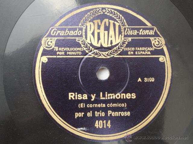 Discos de pizarra: DISCO DE PIZARRA REGAL. RISA Y LIMONES Y EL RISIBLE POLICIA. - Foto 3