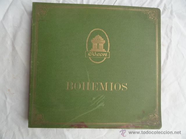 Discos de pizarra: ALBUM DISCOS DE PIZARRA ODEON. BOHEMIOS. - Foto 1