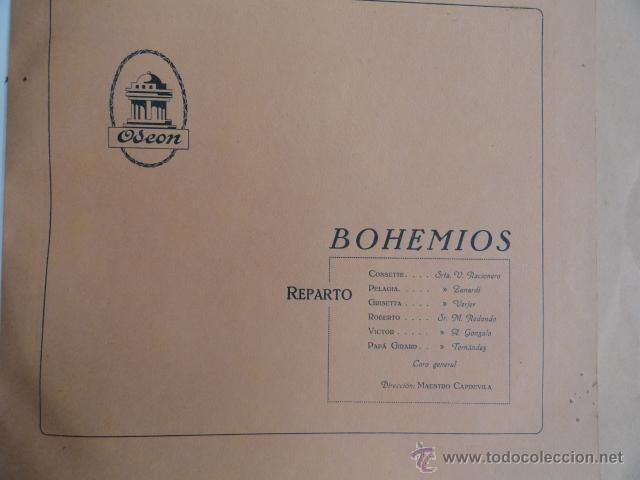 Discos de pizarra: ALBUM DISCOS DE PIZARRA ODEON. BOHEMIOS. - Foto 5