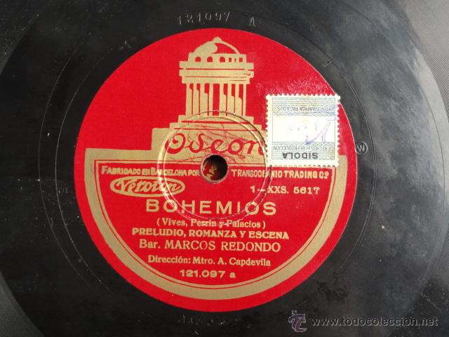 Discos de pizarra: ALBUM DISCOS DE PIZARRA ODEON. BOHEMIOS. - Foto 7