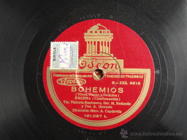Discos de pizarra: ALBUM DISCOS DE PIZARRA ODEON. BOHEMIOS. - Foto 8