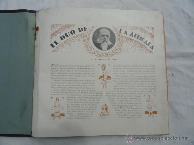 Discos de pizarra: ALBUM DISCOS DE PIZARRA ODEON. EL D&Uacute;O DE LA AFRICANA. - Foto 3