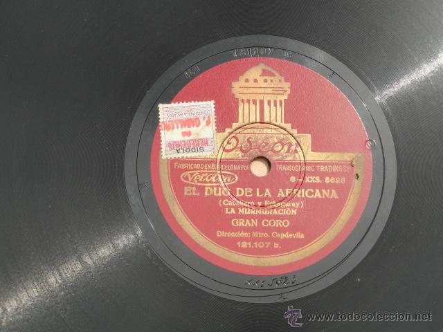 Discos de pizarra: ALBUM DISCOS DE PIZARRA ODEON. EL D&Uacute;O DE LA AFRICANA. - Foto 9