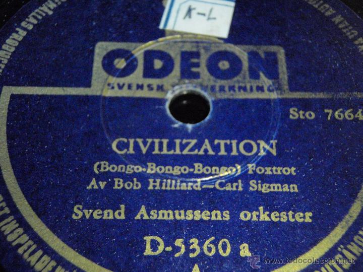 Discos de pizarra: SVEND ASMUSSENS ORKESTER ( CIVILIZATION - IT DONT MEAN A BEEP IF IT AINT GOT A BOP )   ODEON - Foto 2