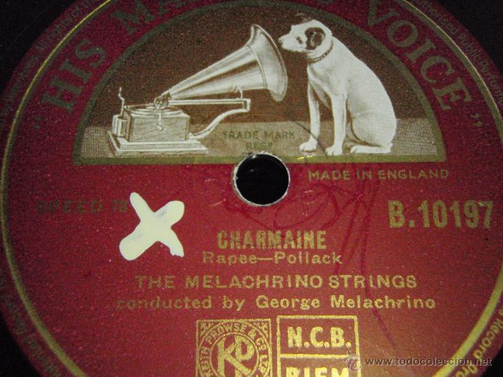 Discos de pizarra: THE MELACHRINO STRINGS  ( CHARMAINE - AMOUREUSE )  ENGLAND  HMV - Foto 1
