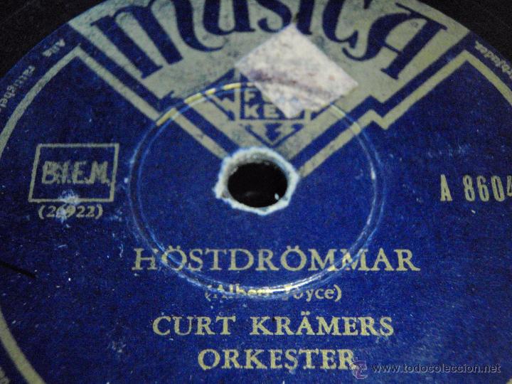 Discos de pizarra: CURT KRAMERS ORKESTER  ( PLAISIR DAMOUR - H&Ouml;STDR&Ouml;MMAR )  TELEFUNKEN - Foto 2