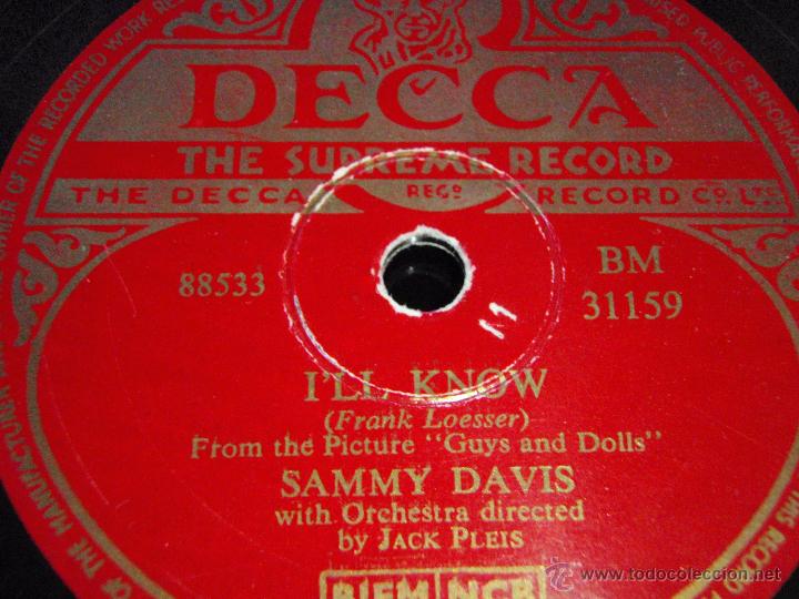 Discos de pizarra: SAMMY DAVIS  ( ADELAIDE - ILL KNOW )   ENGLAND   DECCA - Foto 2