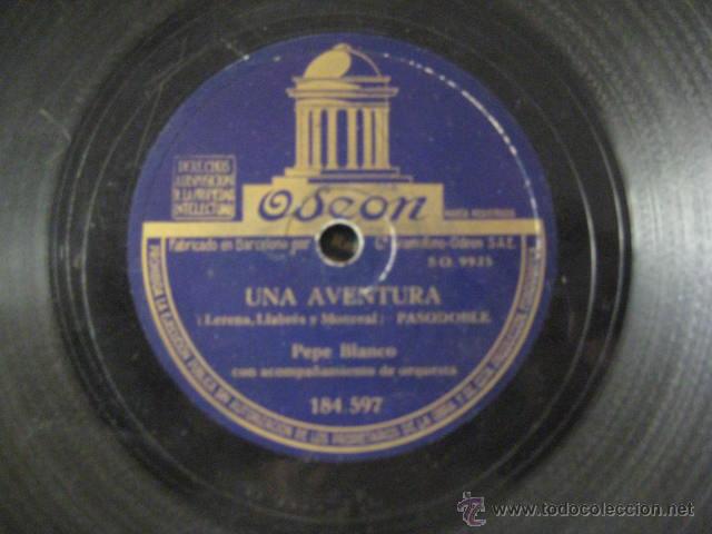 Discos de pizarra: PEPE BLANCO : Una Aventura, Tani. Odeon 184 597 - Foto 1