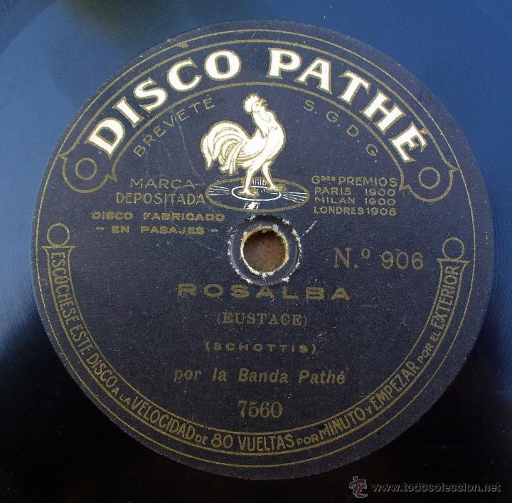 Discos de pizarra: DISCO PATHE - ROSALBA, LAS CAMPANAS DEL CASTILLO - SCHOTTIS - Foto 1