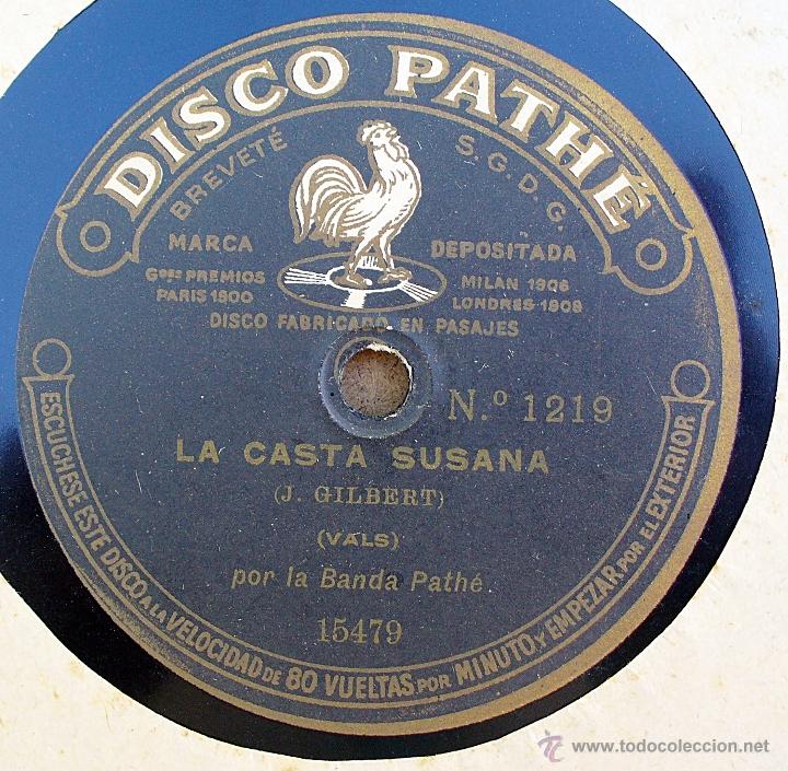 Discos de pizarra: DISCO PATHE - LA CASTA SUSANA, ANA - VALSES - Foto 1