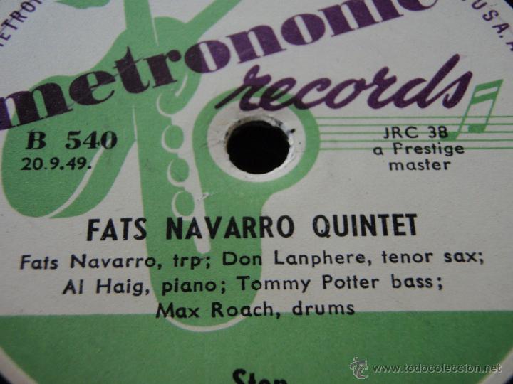 Discos de pizarra: FATS NAVARRO QUINTET ( STOP - GO ) METRONOME RECORDS* - Foto 2