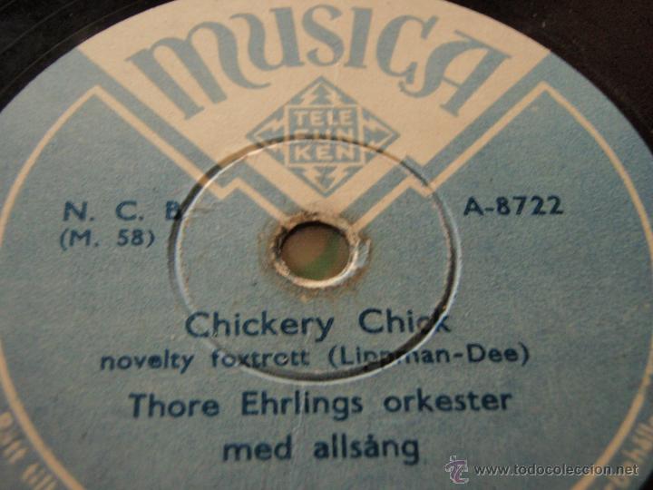 Discos de pizarra: THORE EHRLINGS ORKESTER  ( CHICKERY CHICK NOVELTY - NO CAN DO )  FOXTROT Y RUMBA - Foto 1