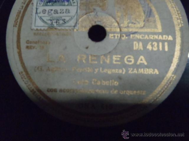 Discos de pizarra: DISCO DE PIZARRA JUERGA FLAMENCA.LA RENEGA.* - Foto 2
