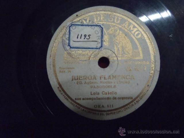 Discos de pizarra: DISCO DE PIZARRA JUERGA FLAMENCA.LA RENEGA.* - Foto 3
