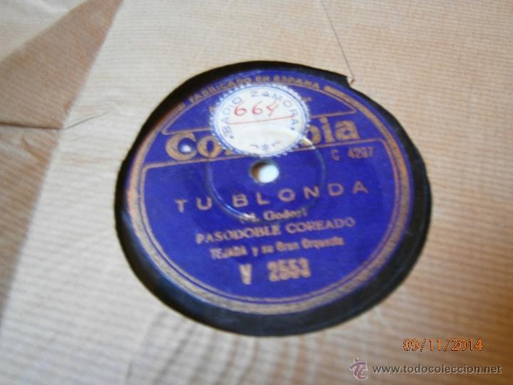 Discos de pizarra: DISCO PIZARRA MAJAS DE IBERIA,TU BLONDA. - Foto 3