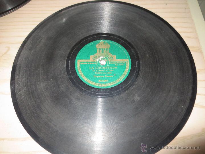 Discos de pizarra: la cachetada. pa que bailen las viejas. orquesta canaro. tango - Foto 1