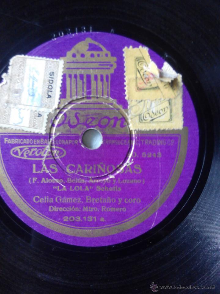 Discos de pizarra: Las lloronas y Las cari&ntilde;osas. Chotis. Celia Gamez - Foto 1