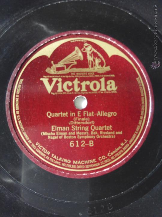 Discos de pizarra: Elman String Quartet. Quartet in E Flat. Dittensdorf - Foto 1