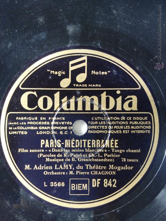 Discos de pizarra: Jane Ducray. Paris-Mediterranee. - Foto 1