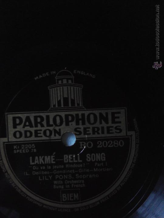 Discos de pizarra: Lily Pons. Lakme. Bell song - Foto 1