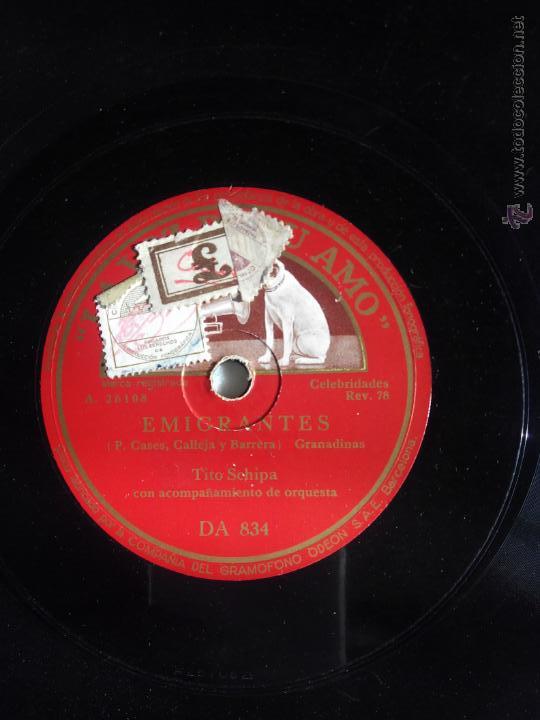Discos de pizarra: Princesita. Emigrantes. Tito Schipa - Foto 1