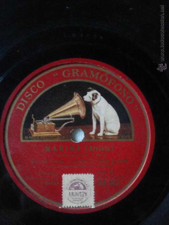 Discos de pizarra: Marina. Miguel Fleta, Vera, Oller y coro - Foto 1