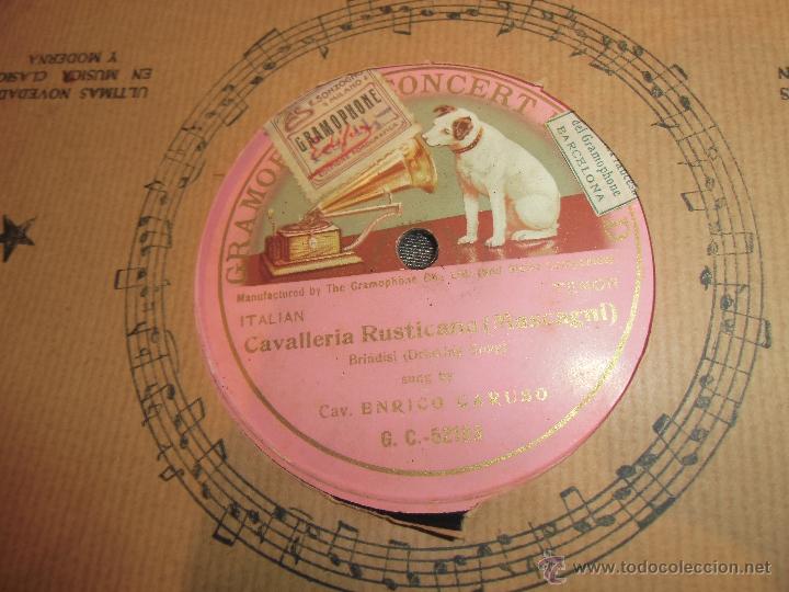 Discos de pizarra: caruso disco de gramophone - Foto 1
