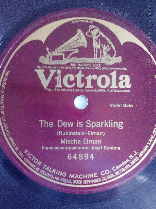 Discos de pizarra: The dew is sparkling. Mischa Elman - Foto 1