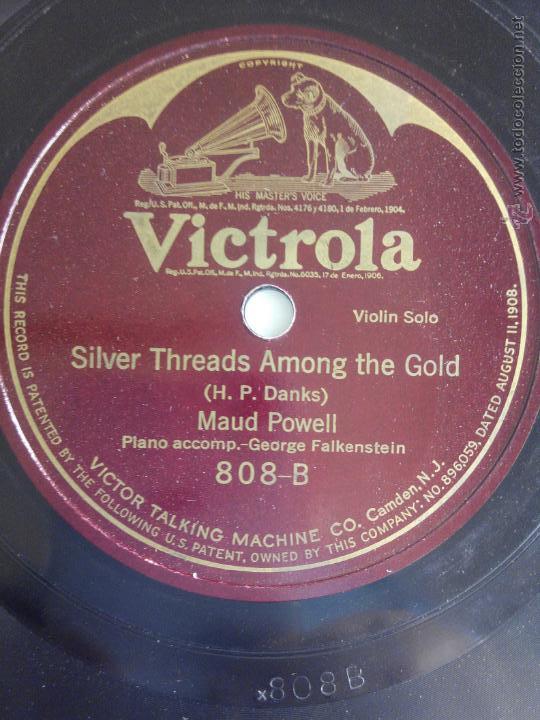 Discos de pizarra: Silver threads among the gold. Souvenir. Maud Powell - Foto 1