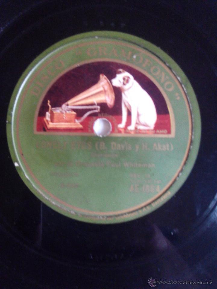 Discos de pizarra: Lonely Eyes. Whistful and blue. Orquesta Paul Whiteman - Foto 1