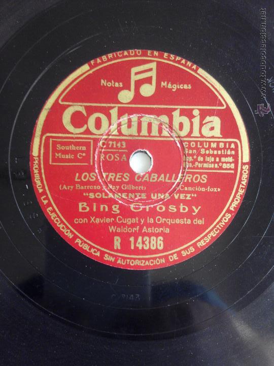 Discos de pizarra: Los tres caballeros. Bing Crosby - Foto 1