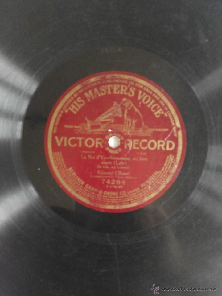 Discos de pizarra: Le roy dYs. Vainement ma bien. Edmond Clement - Foto 1
