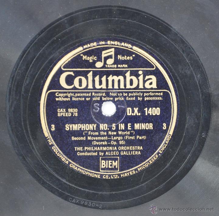 Discos de pizarra: Disco gram&oacute;fono .From the new world Dvorak. N&ordm; 1 - Foto 1